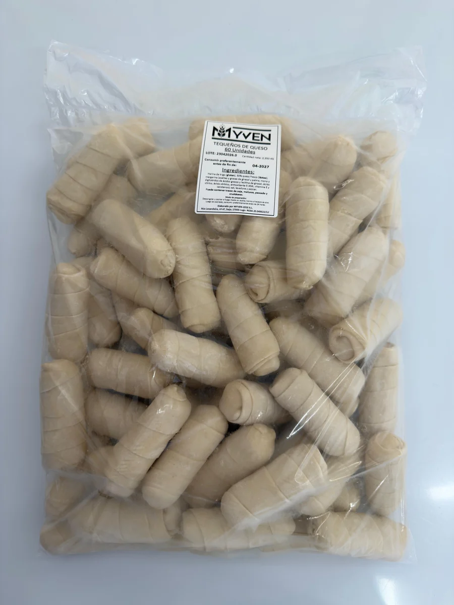 Bolsa de tequeños de queso Myven de 60 unidades